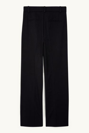 Women - Business trousers - high waist - wide leg - Mix & match - black