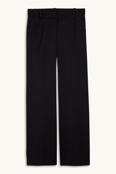 Women - Business trousers - high waist - wide leg - Mix & match - black