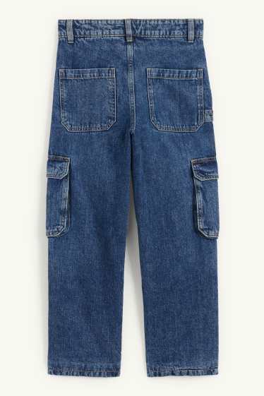 Kinderen: jongens - Cargojeans - jeansblauw