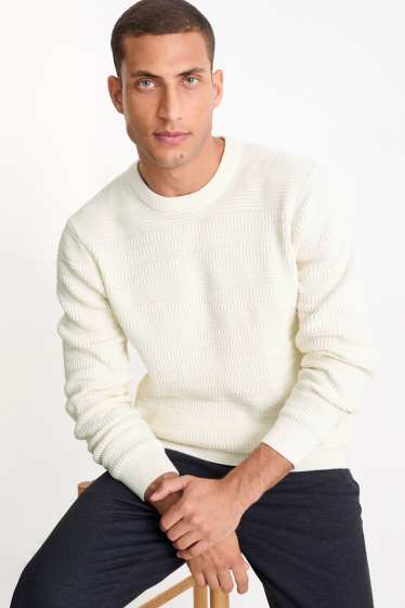 Home - Jersei - texturat - blanc