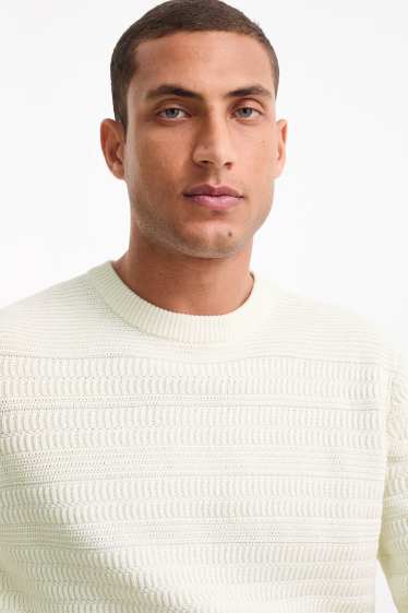 Home - Jersei - texturat - blanc