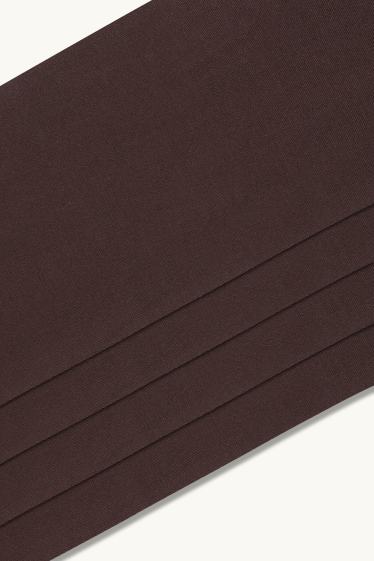 Donna - Confezione da 4 - gambaletti fini - 60 DEN - Caffè