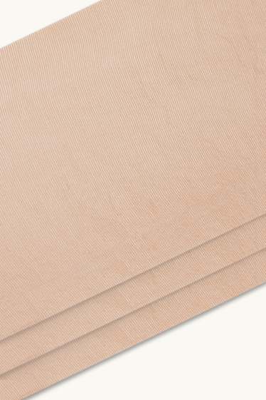 Damen - Multipack 3er - Feinkniestrümpfe - LYCRA® - 20 DEN - braun