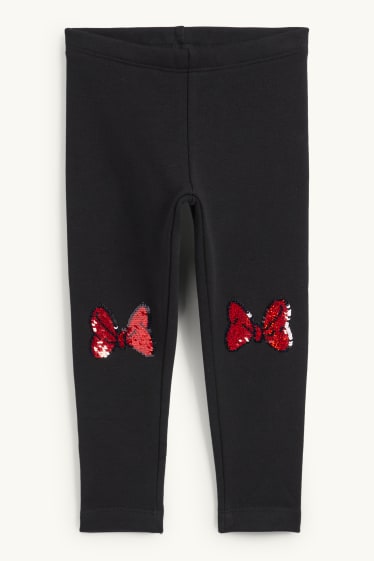Kinder Mädchen - Minnie Maus - Thermoleggings - schwarz