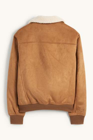 Hommes - Blouson - synthétique - marron clair