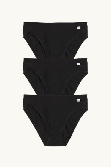 Dámské - Multipack 3 ks - kalhotky - černá