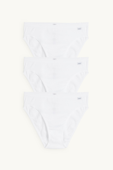 Donna - Confezione da 3 - slip - bianco