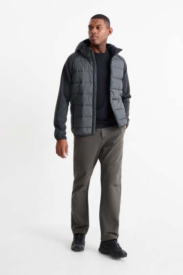 Men - Technical trousers - water-repellent - dark gray