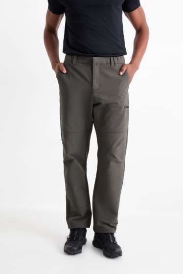 Men - Technical trousers - water-repellent - dark gray