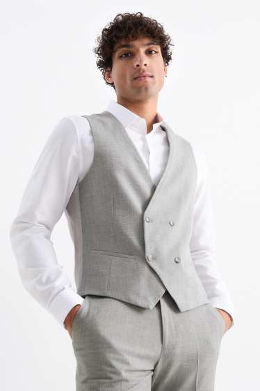 Bărbați - Vestă modulară - slim fit - Flex  - gri