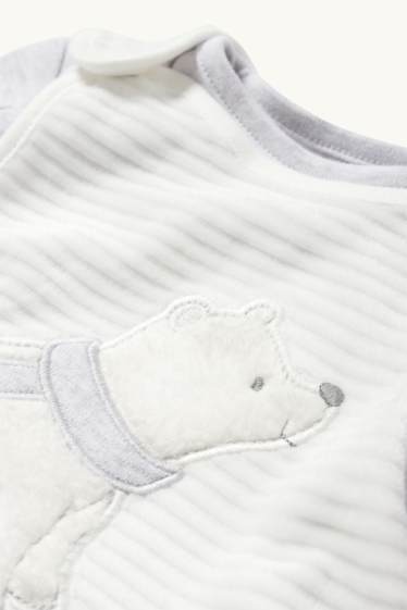 Unisex - Eisbär - Strampler-Set - 2 teilig - hellgrau