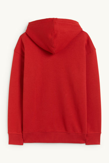 Men - Hoodie - dark red