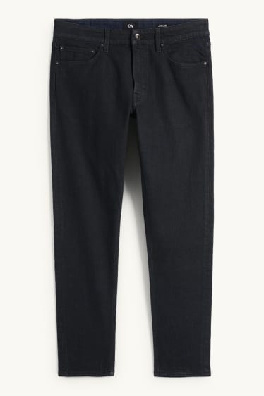Pánské - Slim tapered jeans - džíny - tmavošedé