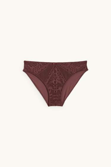 Mujer - Braguita - rojo oscuro