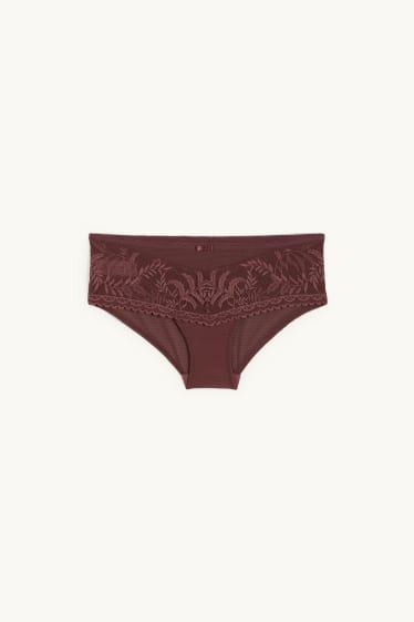 Mujer - Hipster - rojo oscuro