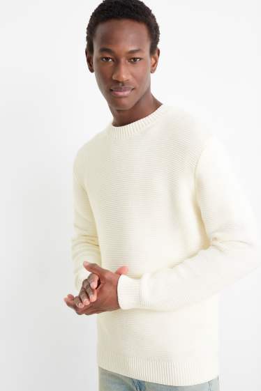 Home - Jersei - texturat - blanc trencat