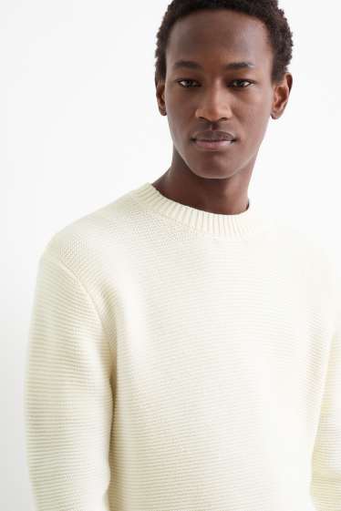 Home - Jersei - texturat - blanc trencat
