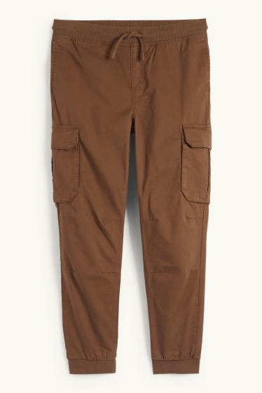 Kinder Jungen - Thermo-Cargohose - dunkelbraun