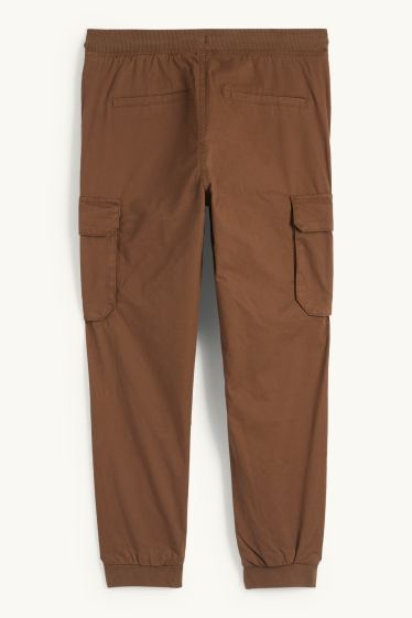 Kinder Jungen - Thermo-Cargohose - dunkelbraun