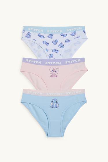 Nena - Paquet de 3 - Lilo & Stitch - calces - blau clar