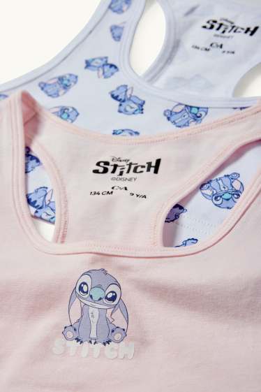 Bambine - Confezione da 2 - Lilo & Stitch - brassière - rosa