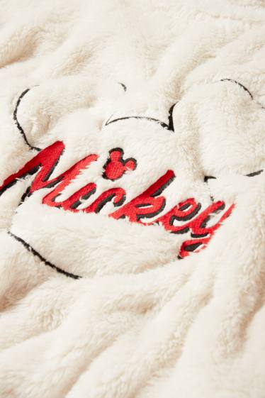 Damen - Winter-Pyjama - Micky Maus - hellbeige