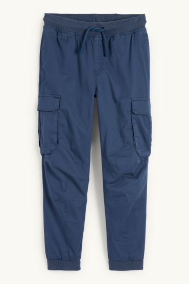 Kinder Jungen - Thermo-Cargohose - dunkelblau