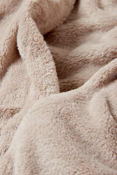 Femmes - Peignoir de bain à capuche - beige