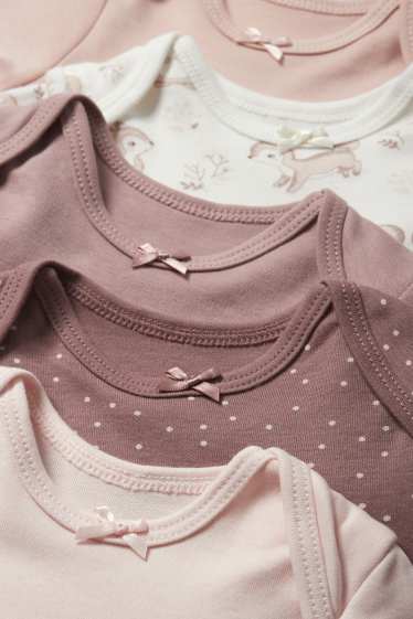 Bebés niñas - Pack de 5 - ardillas - bodies para bebé - rosa oscuro
