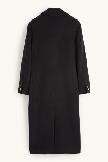 Women - Coat - new wool blend - black