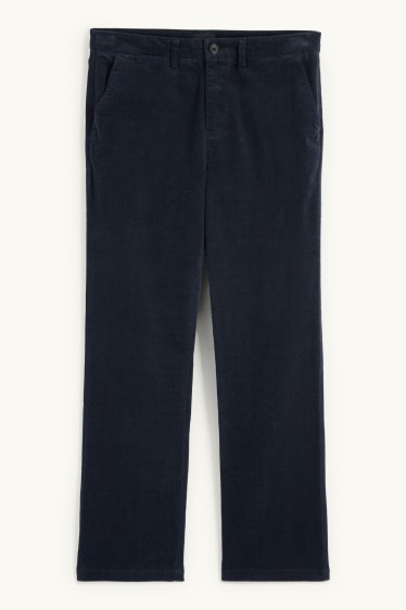 Home - Pantalons de pana - regular fit - blau fosc