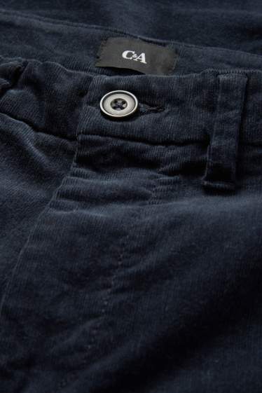 Home - Pantalons de pana - regular fit - blau fosc