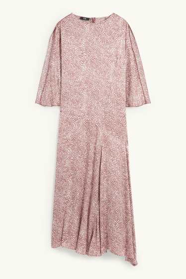 Damen - Viskose-Kleid - gemustert - rosa