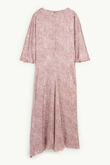 Damen - Viskose-Kleid - gemustert - rosa