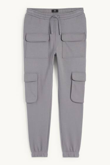 Heren - Cargo-joggingbroek - grijs