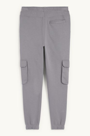 Heren - Cargo-joggingbroek - grijs