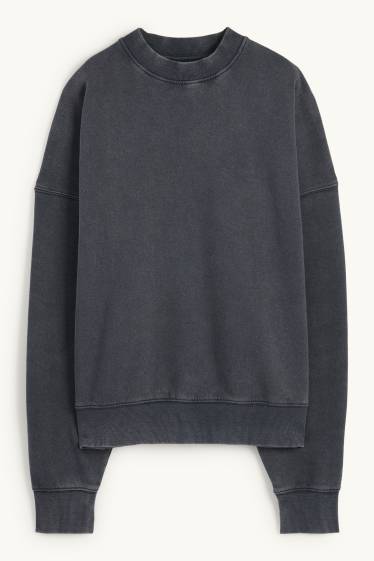 Herren - Oversized-Sweatshirt - dunkelgrau