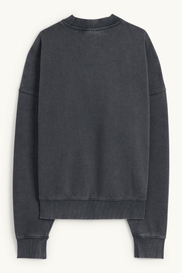 Herren - Oversized-Sweatshirt - dunkelgrau