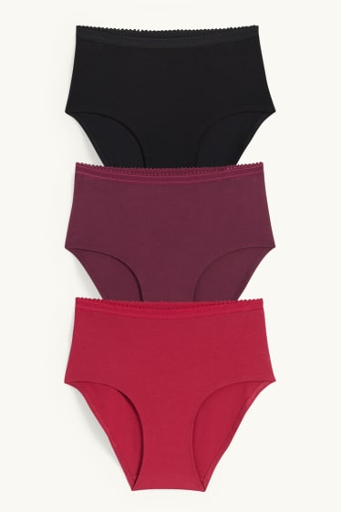 Donna - Confezione da 3 - slip - porpora
