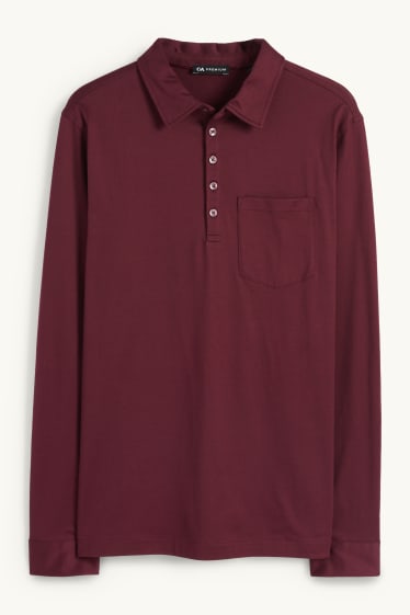 Men - Polo shirt - bordeaux