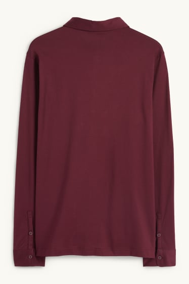 Men - Polo shirt - bordeaux