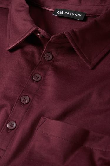 Men - Polo shirt - bordeaux