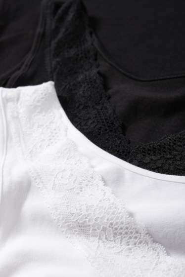 Femmes - Lot de 2 - caracos - blanc / noir