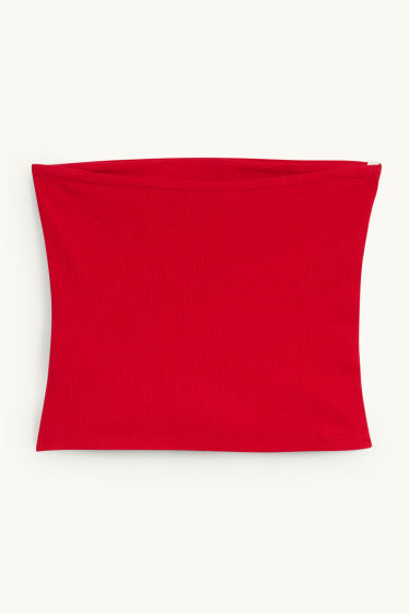 Women - Bandeau top - red