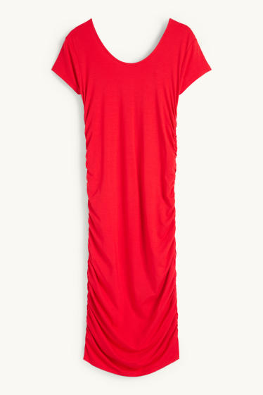 Women - Bodycon viscose dress - red