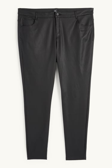 Women - Trousers - high waist - skinny fit - black