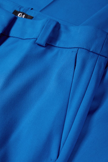 Damen - Stoffhose - Mid Waist - Straight Fit - blau