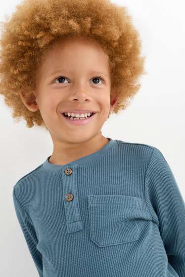 Enfants garçons - Haut à manches longues - bleu