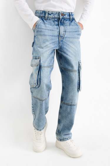 Enfants garçons - Cargo jean - jean bleu clair