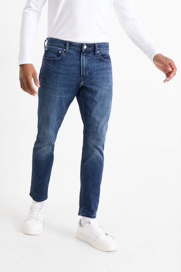 Pánské - Slim tapered jeans - LYCRA® ADAPTIV Fiber - džíny - tmavomodré